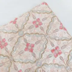 【45×45】インド刺繍生地 ハンドメイド はぎれ 布 生地