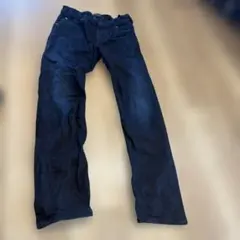 空 ku ストレートデニムパンツW32 ヴィンテージ、ウォッシュ、ダメージ 