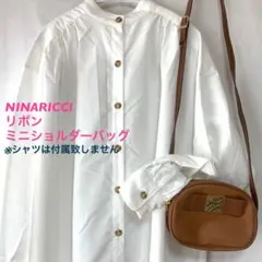 未使用近　NINARICCI リボン ミニショルダーバッグ ブラウン ニナリッチのサムネイル