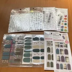 TEMU セリア ネイルシール10枚セット まとめ売り