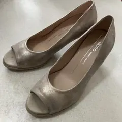 ECCO エコー パンプス オープントゥ ヒール コンフォートシューズ 35のサムネイル