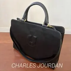 【美品】シャルルジョルダン ビジネスバッグ 2WAY トート A4可 黒