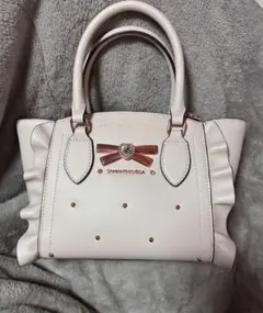 SAMANTHA VEGA リボンスタッズフラッターミニ オフホワイト