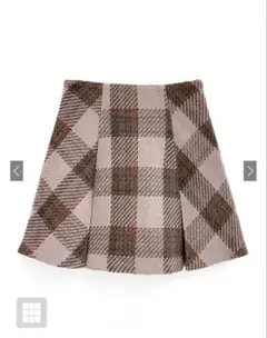 GRL グレイル インパン裏地付きツイードチェックミニスカート［tu1441］