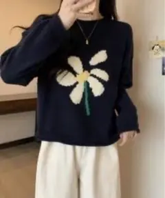 フラワー ニット