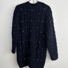 k*様 ZARA ザラ　ビジュー付きニットワンピース