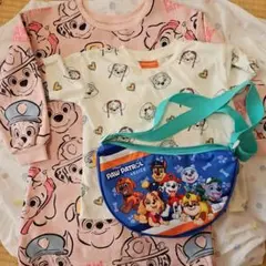 【パウ・パトロールセット】H&Mパウパトワンピース(起毛)、Tシャツ95、バッグ