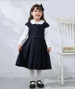 レースネイビー ワンピース 110