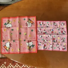 ハローキティ　ハンカチ　2枚セット　平成レトロ