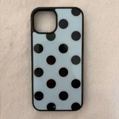 水色ドット iPhone13ケース