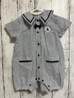 アカチャンホンポ⭐︎ストライプセーラー襟ロンパース 60cm
