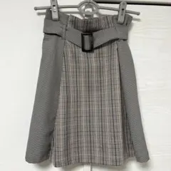 OLIVE des OLIVE チェック柄 ミニスカート ベルト付きのサムネイル