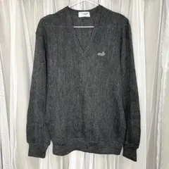 crocodile ダークグレー Vネックニット メンズM