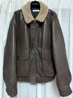 JOURNAL STANDARD ラムレザー ヴィンテージ ボアブルゾン