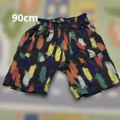 moujonjon ハーフパンツ カラフルペイント柄