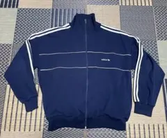 adidas 80s 90s トラックジャケット ジャージ ネイビー