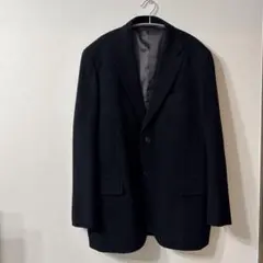[美品]ユニクロ　テーラードジャケット　カシミヤ混　ブラック
