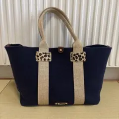 トプカピ イタリアンフェルトトートバッグ ネイビー