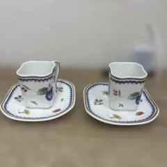 リチャードジノリ ローズ柄 デミダスカップ＆ソーサー 2種2客 - メルカリ