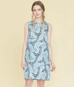 【美品】 近年 TO BE CHIC カラーペイズリープリントドレス 洗えるのサムネイル