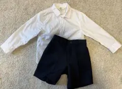 フォーマル　白シャツ・ネイビーパンツセット　キッズ　面接