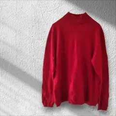 ✨１点限り✨赤色タートルネックセーターニット トップス レッド 長袖