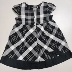 BeBe チェック柄ワンピース 100 リボン　オケージョンのサムネイル
