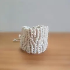 マクラメ ハンドメイド ブレスレット 幅広約5cm