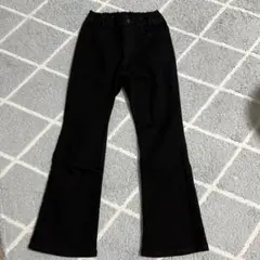 【130】GU ブラックフレアパンツ