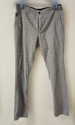 チェック柄 スリムフィットパンツ　紳士