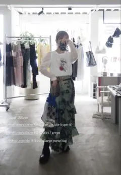 【値下げ】old honey 62℃ skirt green フリルスカート