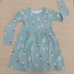 H&M バレリーナ柄 長袖ワンピース 6-7Y