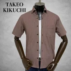 TAKEO KIKUCHI 半袖シャツ　ストライプシャツ　ボタンダウンシャツのサムネイル
