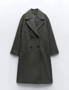 ZARA ストレッチオーバーサイズダブルチェスターコートXL 新品未使用