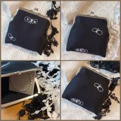 ☆ミナペルホネン ハンドメイド ミニポーチ ♡フェリーチェ ブラック系他3点 ☆ミナペルホネン ハンドメイド ミニポーチ ♡フェリーチェ ブラック系