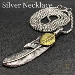 新品！ ネックレス フェザー メンズ イーグル 羽 ヘッド チェーン 97N