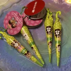タイトー限定　パラソルチョコレートミニチュアキーホルダー4個セット　グリーン