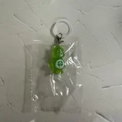 ケアベア クリアマスコットチャーム2 緑　ガチャガチャ