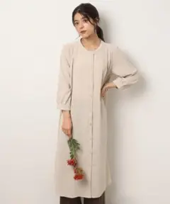 新品未着用⭐︎シューラルー⭐︎イージーケア体型カバー前あき シャツワンピース
