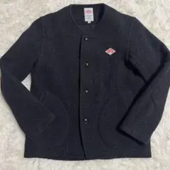 DANTON ダントン ノーカラージャケット コート チャコールグレー 38 M