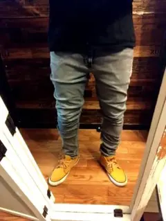 UNIQLO ストレッチ ジーンズ グレー スキニー