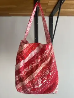 ハンドメイド　ヴィンテージ　キルト　ショルダー　バッグのサムネイル