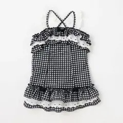 新品 mezzo piano チェック柄水着 130 黒