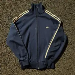 adidasデサント社製　トラックジャケット　5号　ジャージ　80s 90s ADIDAS / アディダス 〜80s デサント製 トレフォイル TRACK TOP