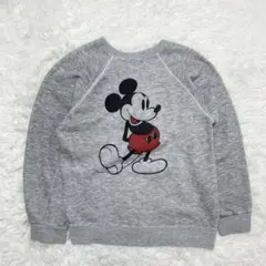 80年代　ミッキーマウス　スウェット Disney CASUALS グレー S