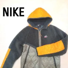 極美品希少✨NIKE ボアフリースキルティングジャケット カーキ/オレンジ