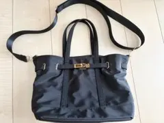 NOLLEY'S ノーリーズ　金具　2WAY トートバッグ　ブラック　ショルダーのサムネイル