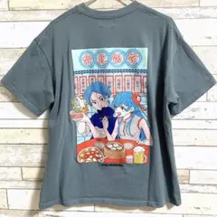 【未使用品】チュウカタベタイ ペロリンガール コラボTシャツ グレー L