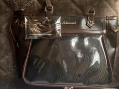 暴躁小梅 ハート型チャーム付き痛バッグ ブラウン