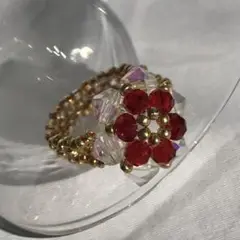 ハンドメイド ビーズ リング 指輪